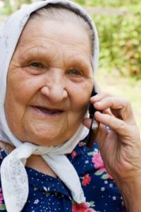 Elderly Woman on Cell Phone